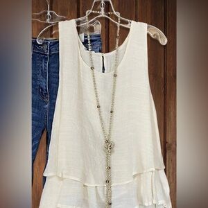 Double-Layered Cotton Blouse